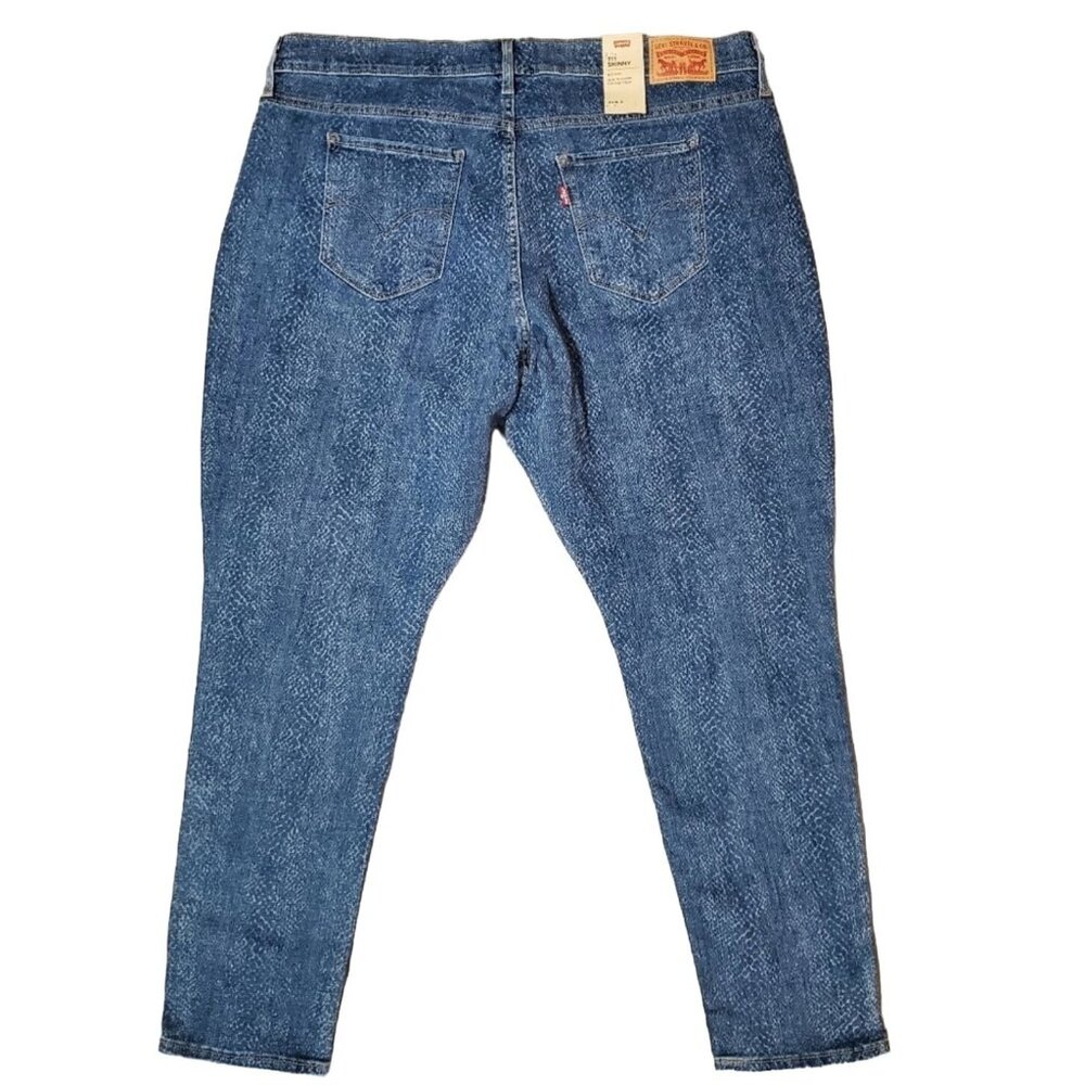 Levi's 711 Skinny Jeans Womens Size 20W S Blue Wash Mid Rise Strechy Denim - Picture 4 of 12